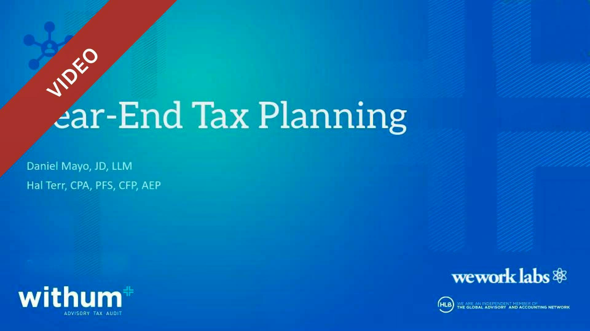 Post-Election Tax Planning