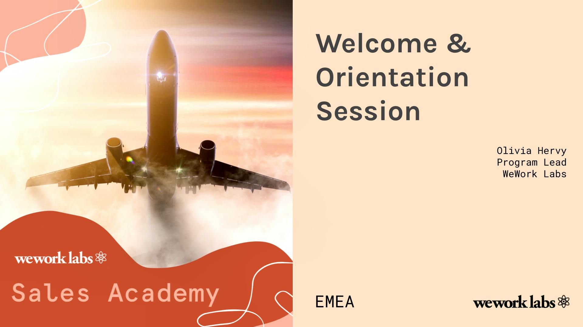Sales Academy (EMEA): Welcome & Orientation Session